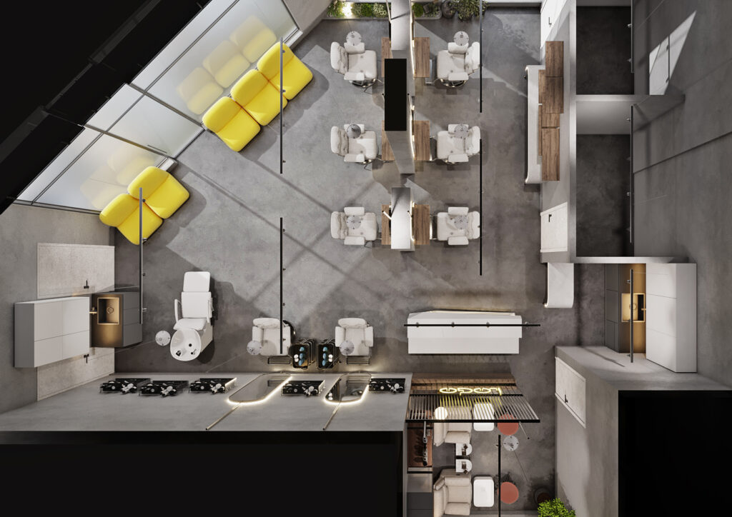 Industrial Men’s Barbershop Interior Design – Istanbul