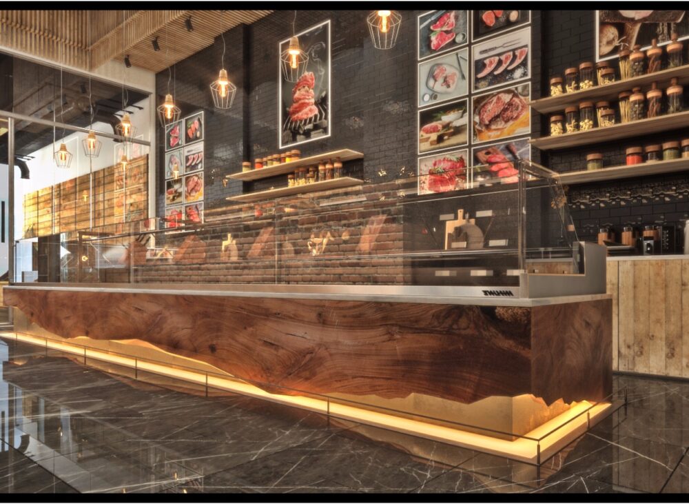 Butcher Shop & Meat Restaurant – Interior Design (3D Design)