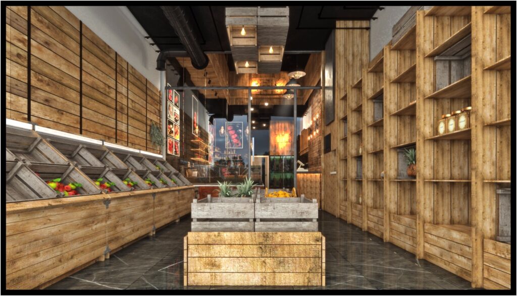 Butcher Shop & Meat Restaurant – Interior Design (3D Design)