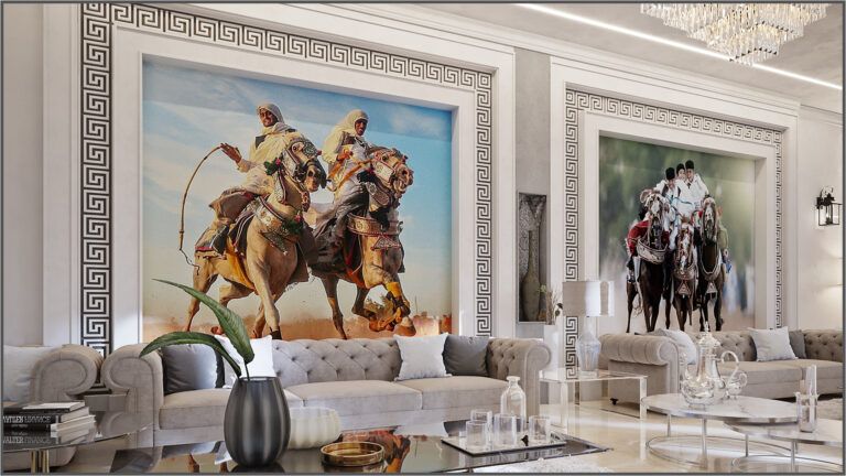 Luxury Men Majlis Interior Design in a Villa