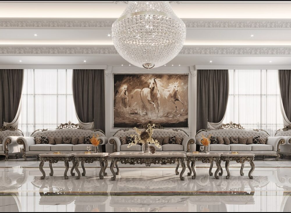 Classic Men’s Majlis Interior Design in Saudi Arabia