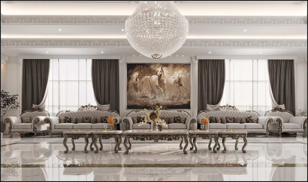 Classic Men’s Majlis Interior Design in Saudi Arabia